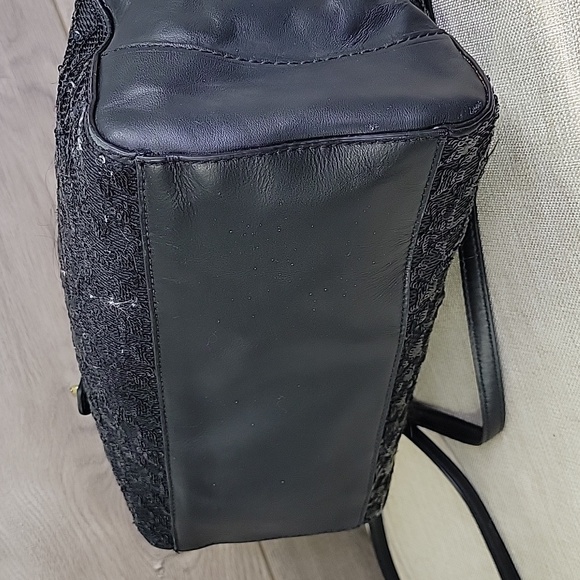 Coach Poppy Black Sequin Signature Satchel Crossbody Shoulder Bag 26438 - Picture 8 of 14